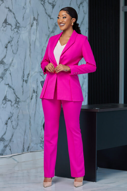 Fuschia Casual Trouser Suit